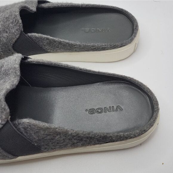 Vince "Blair" Gray  Flannel Slip-on Mule Sneakers Size 8.5 MSRP $225 - Picture 2 of 6